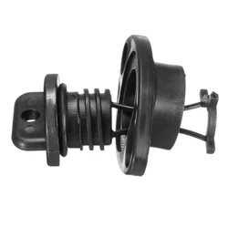 Tornillo de drenaje de barco impermeable de plástico negro, tapón y enchufe de 18mm, junta tórica, tapón cautivo, accesorios de drenaje de barco