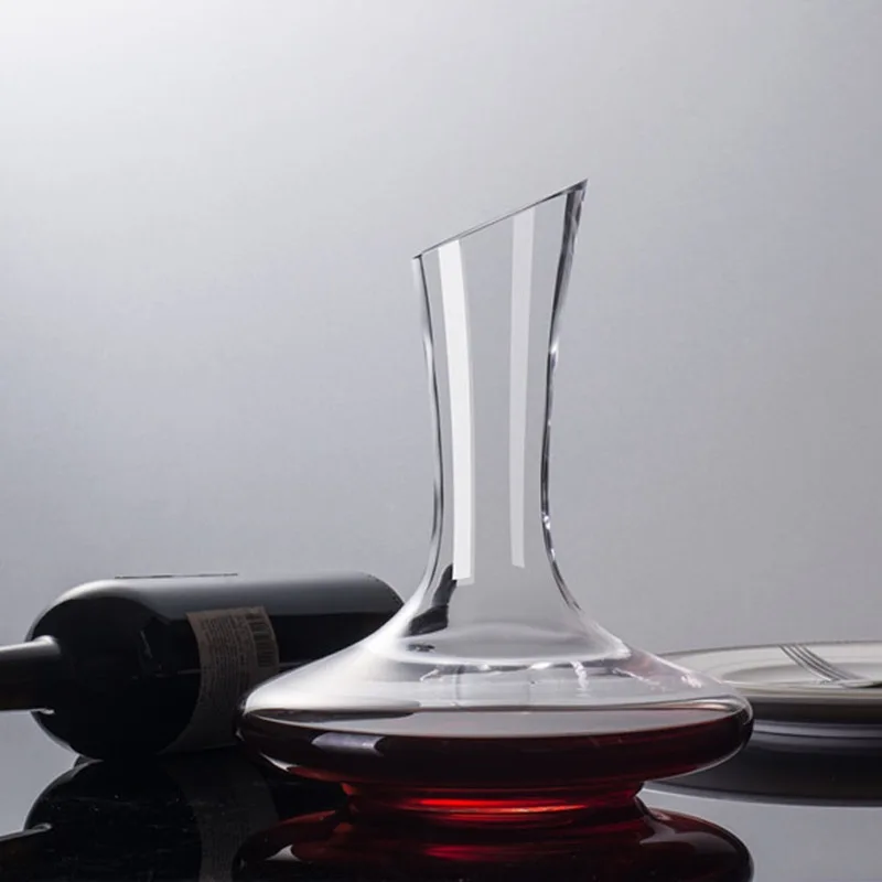 Household Red Wine Trumpet Crystal Glass Decanter 1000ml Red Wine Decanter Wine Pot Bar Wine Pourer Premium Carafe Thickened