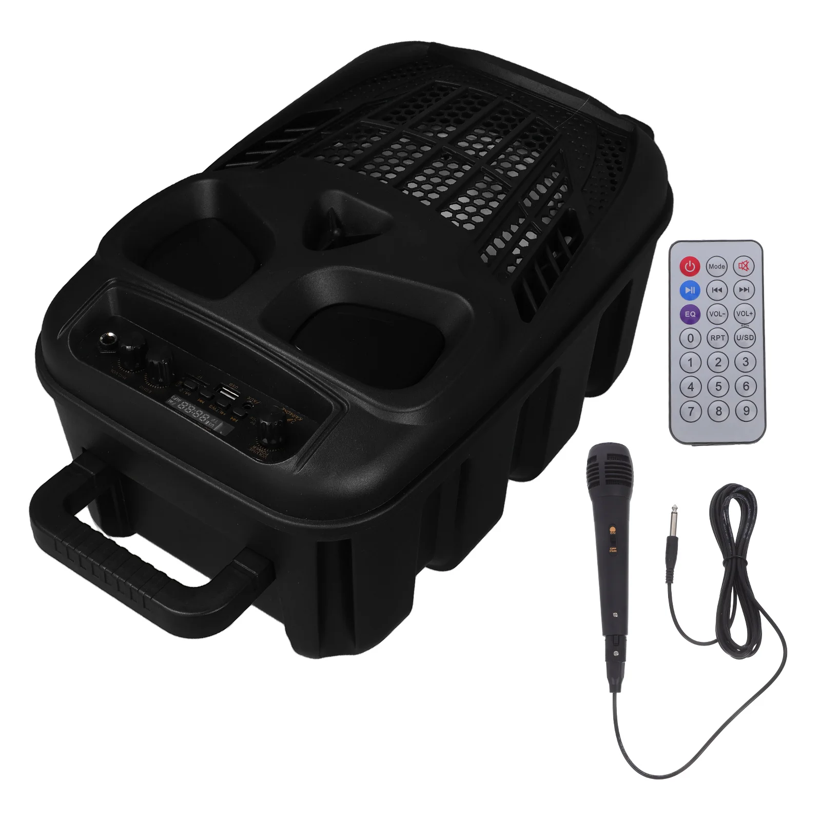 

8 Inch Portable Wireless Karaoke Speaker With Colorful Led Lights High Volume Outdoor Indoor Party Machine Mini