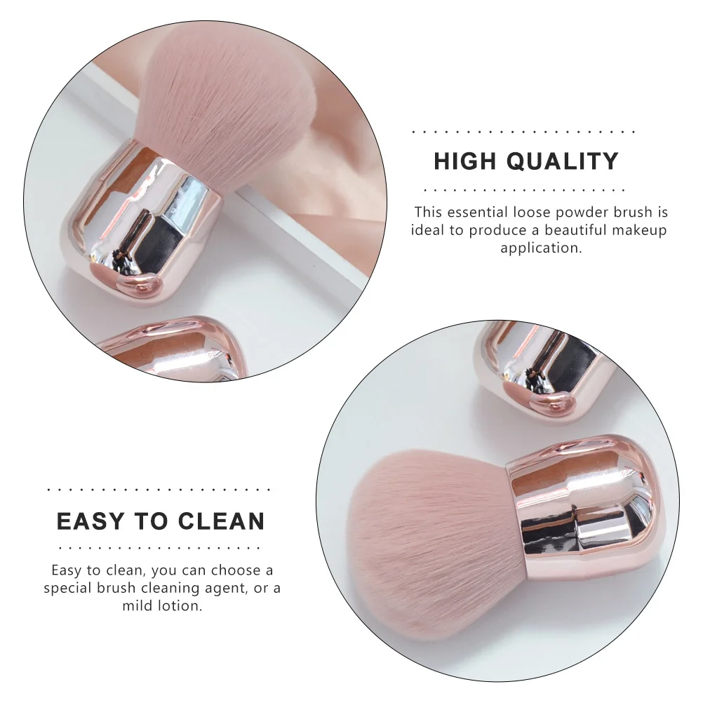فرشاة مكياج بودرة سائبة ممتازة على شكل فطر، أداة كريم الأساس وأحمر الخدود، شعيرات ناعمة عالية الكثافة، مقبض ناعم