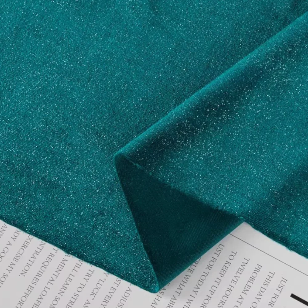 

Сверкающая золотая бархатная серебряная ткань в горошек, модная одежда, украшение для фона, эластичная ткань, материал для шитья своими руками по дворам