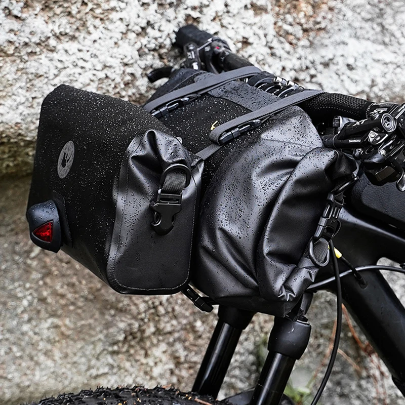 

4/8/12L Bike Handlebar Bag Waterproof Bicycle Front Bag Pack Camera Handbag Phone Bag for Long Distance Travel Bikepacking