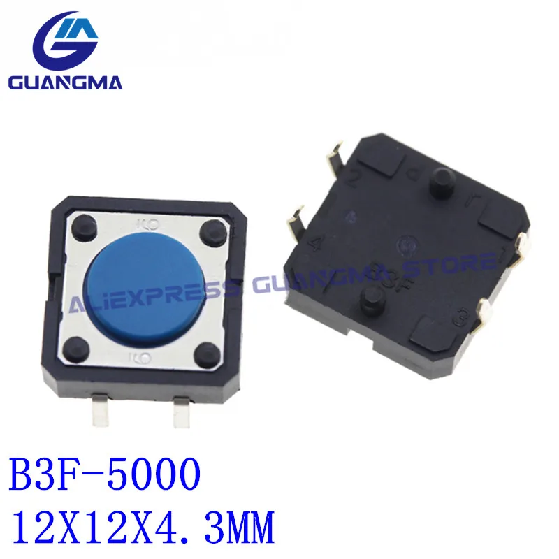 100PCS B3F-4055/4000 B3F-4005/4050/5000 12x12x7.3 mm Tactile Switches Square Push Button Tact Switch 12*12*4.3 mm Micro switch