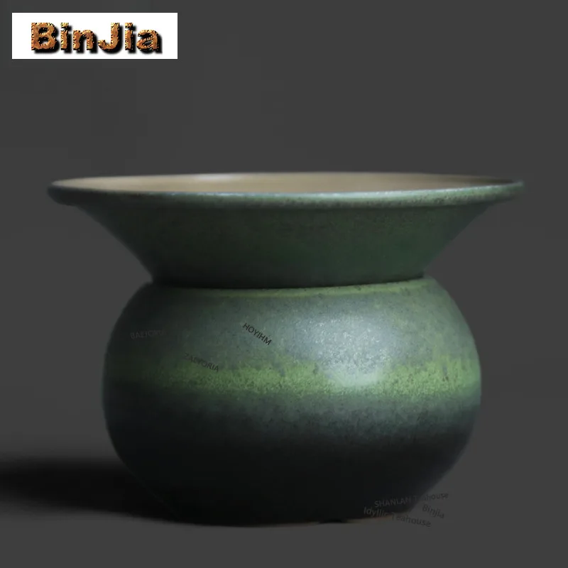 BAEJORIA Bamboo-patterned Kiln Fambe Tea Separator Infusor Luxury Tea Strainer Dispenser Tea Maker Tea Filter Tea Ceremony Craft