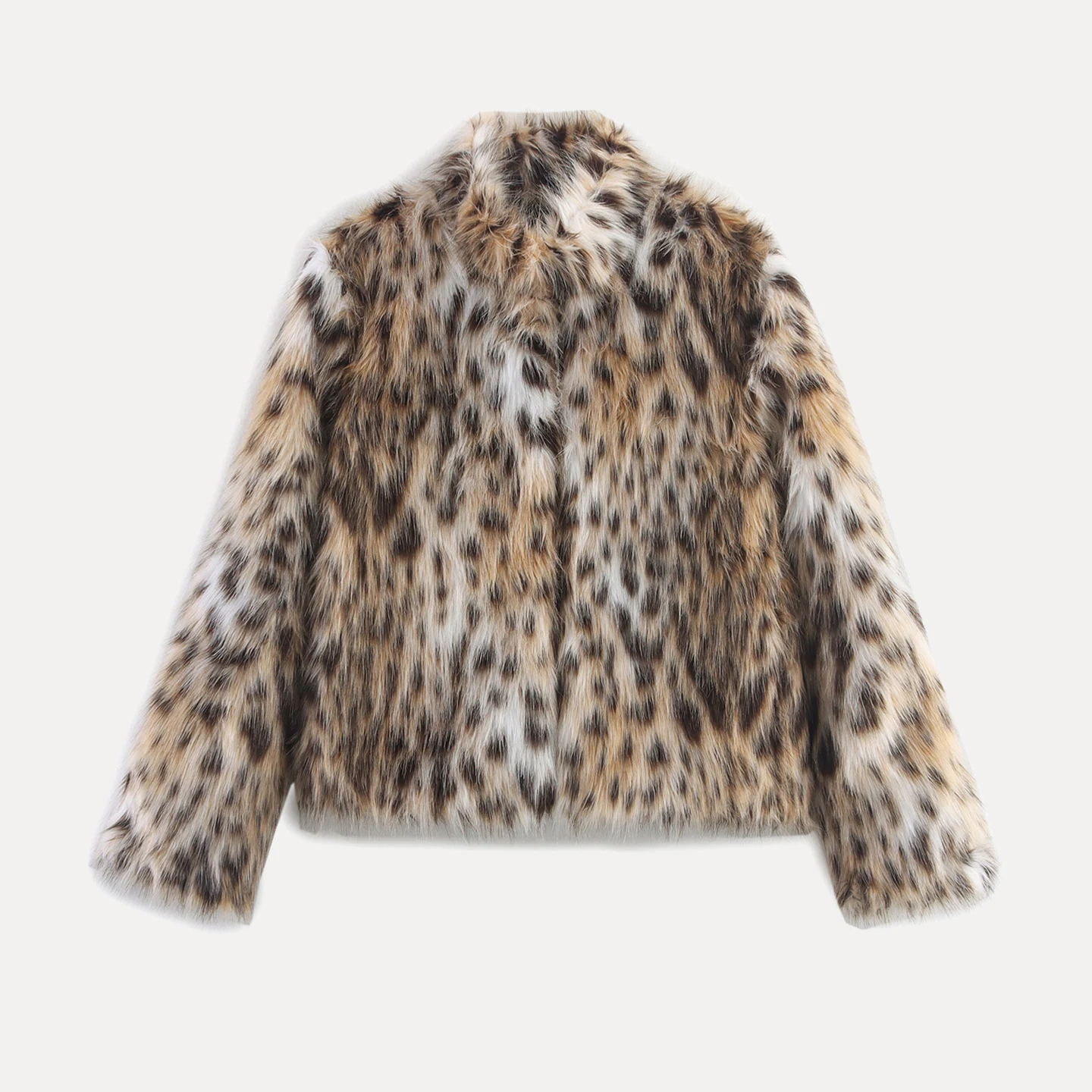 Faionable décontracté imprimé léopard manteau de fourrure artificielle femmes automne nouveau Sle polyvalent loisirs vêtements d'extérieur Stand Fit Europe...