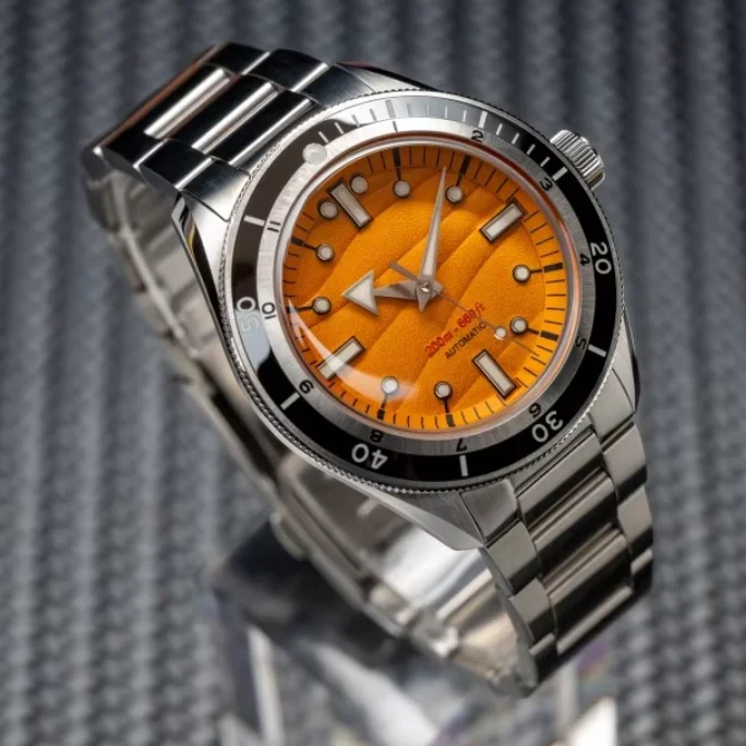Proxima Men Automatic Watch 39mm Mechanical Wristwatch Diver 20Bar Waterproof Luminous Sapphire Mirror Ceramic Bezel Desert Dial