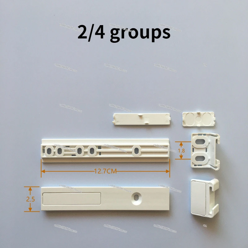 2/4 Set Refrigerator Drawer Slide Kit - Suitable for Plastic Mounting Brackets and Concealed Slide Racks