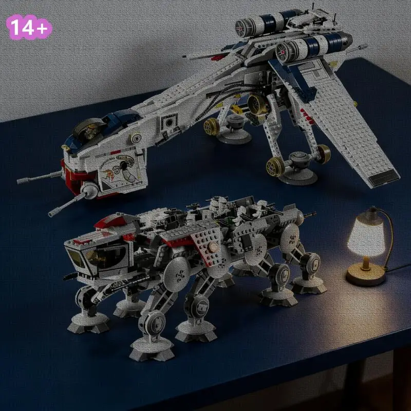 

Конструктор Hot Star Republic Dropship с транспортным кораблем AT-OT Walker 10195, игрушка для детей, подарок на Рождество