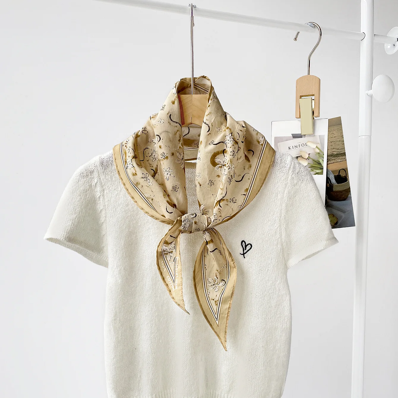 

Luxury Long Print Scarf Shawl Bandana Foulards Femme Ribbon Headband Hijab Satin Plaid Women Accessory Daily Wear