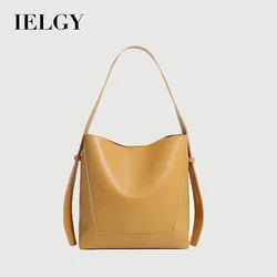 IELGY Ladies Simple Solid Color Commuter Armpit Order Shoulder Bucket Bag All-Match Large-Capacity