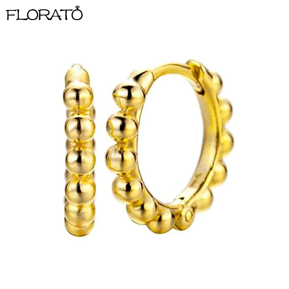 925 Sterling Silver Needle 8/9/10mm Small Hoop Earrings for Women Fashion 18K Gold Earrings High-Quality Jewelry Birthday Gifts