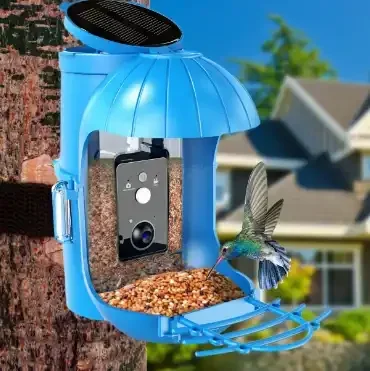 Smart Bird Feeder Camera Solar Panel Auto Notifying WiFi Bird Watching Camera Outdoor Garden Wildlife Camera