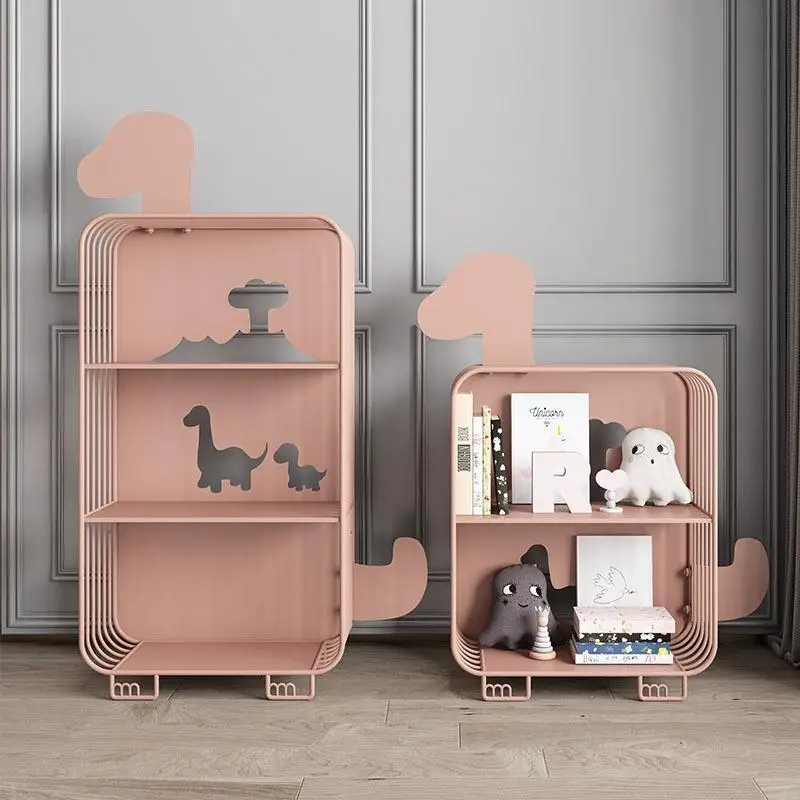 

Kids Bookshelf - Minimalist Floor Bookcase with Metal Frame, Child-Friendly Storage for Bedroom & Study