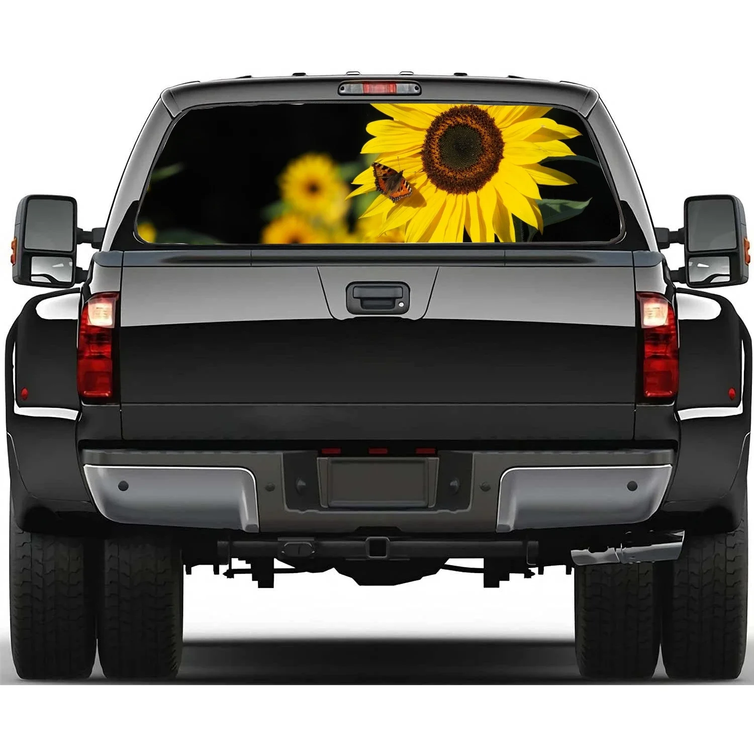 

sunflower Car Window Stickers Vinyl Translucent Decorative Truck Stickers Paint Film Car Decal Stickers