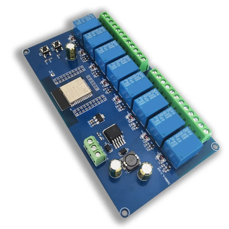 DC 5-30V Power Supply ESP32 WIFI Bluetooth Moduel BLE Eight-Way Relay ESP32-WROOM Secondary Development Board