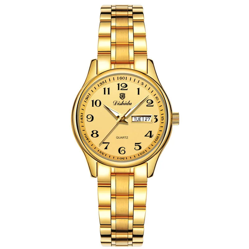 Elegante orologio da donna grande digitale impermeabile luminoso doppio calendario orologio al quarzo di mezza età squisito High Sense women's Wa