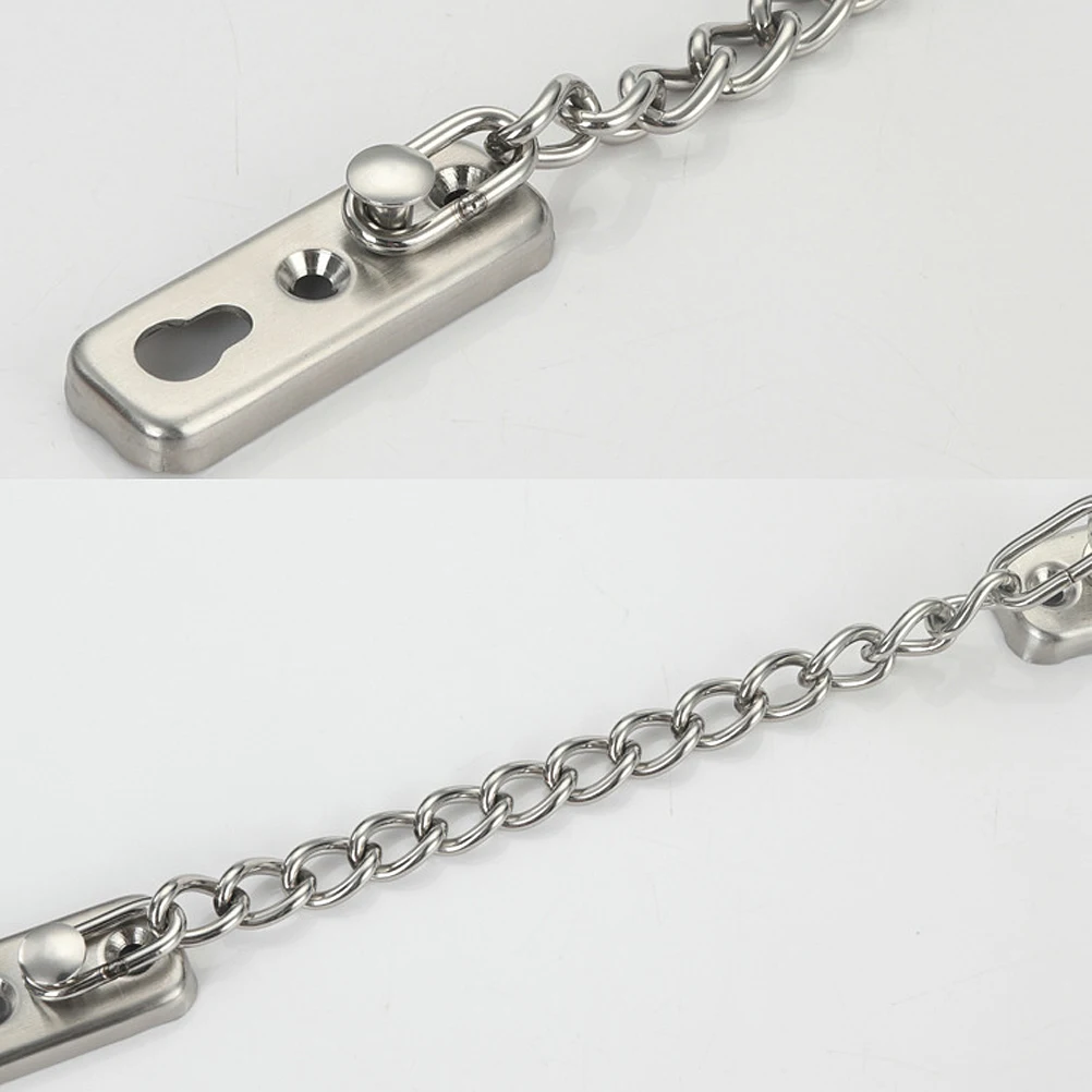 

Anti Theft Stainless Steel Door Chain Thickened Safety Pin for Hotel Restaurant Company Silver Door Lock Chain
