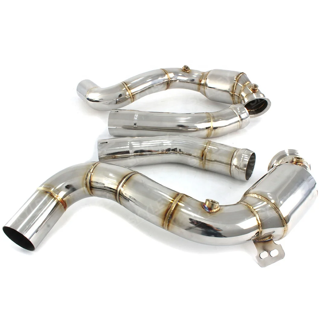 OEM Escape Turbo-back Sound Car Exhaust For Mercedes-Benz C63/C63S AMG W205 Catted Downpipe With Heat Shield