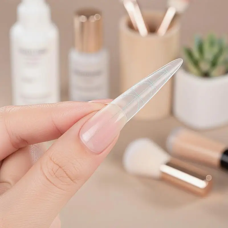 Achieve Salon Quality Nails with 238 Pcs Extra Long Clear Stiletto False Nail Set