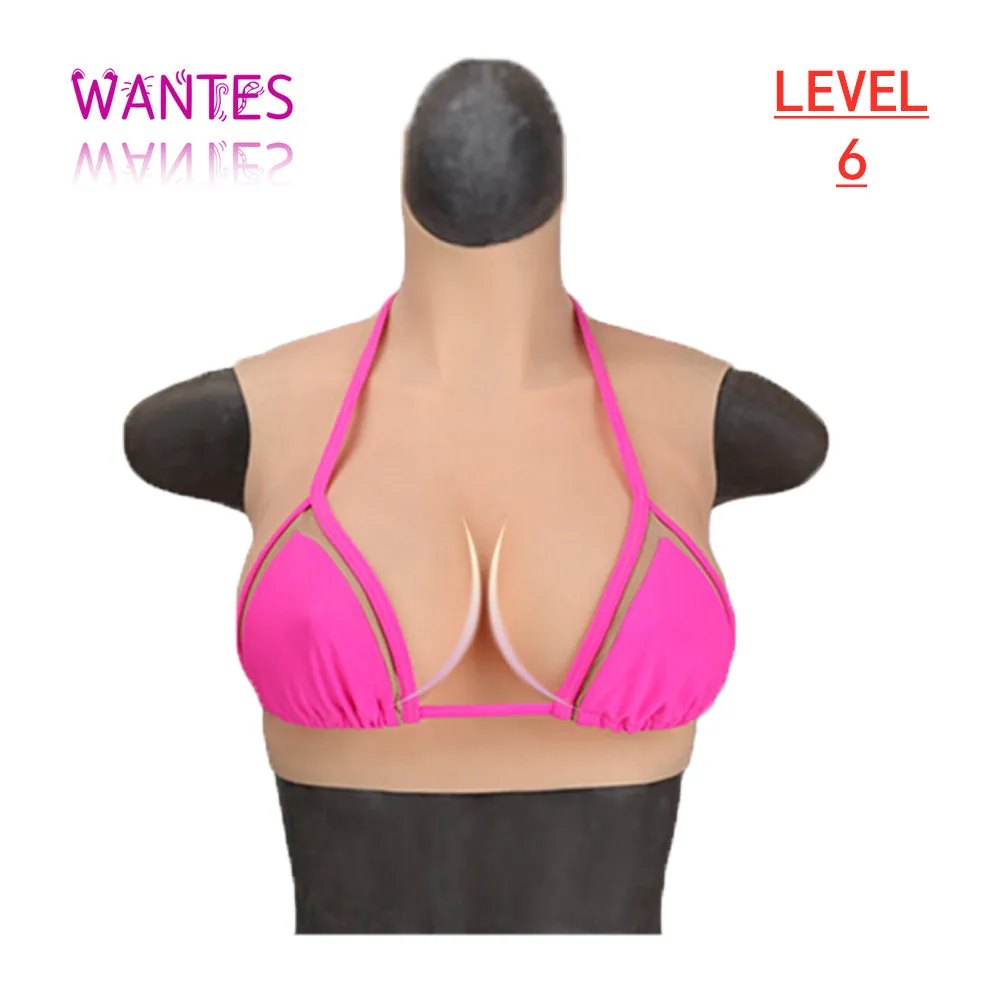 

WANTES Level-6 Fake Silicone Breast Forms Breathable Huge Boobs Transgender Drag Queen Shemale Crossdresser Artificial protheses