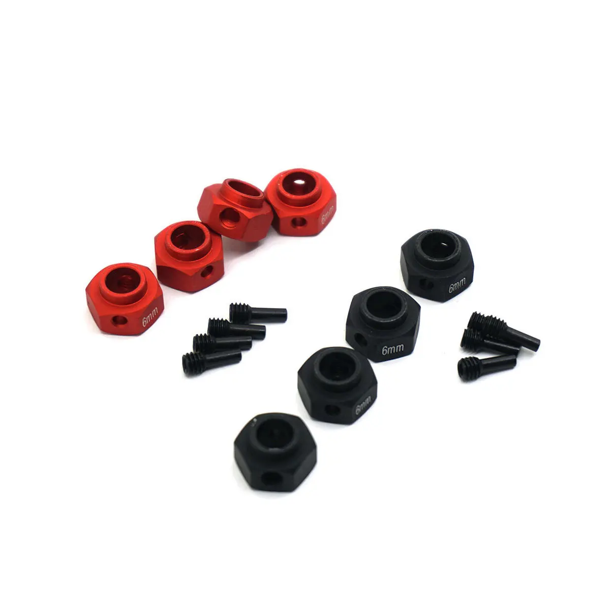 HWRC 4x 6/8/9/10/11/12mm Thick 12mm Hex Wheel Hubs Wheel Racks For RC TRX-4