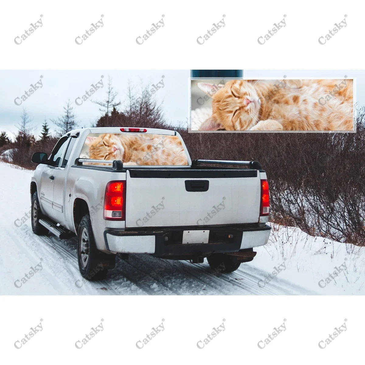 ملصقات سيارات على شكل حيوان القط، ديكور خلفي للشاحنة، لوحة، ملصقات تعديل السيارة، ملحقات السيارة، شارات خلفية