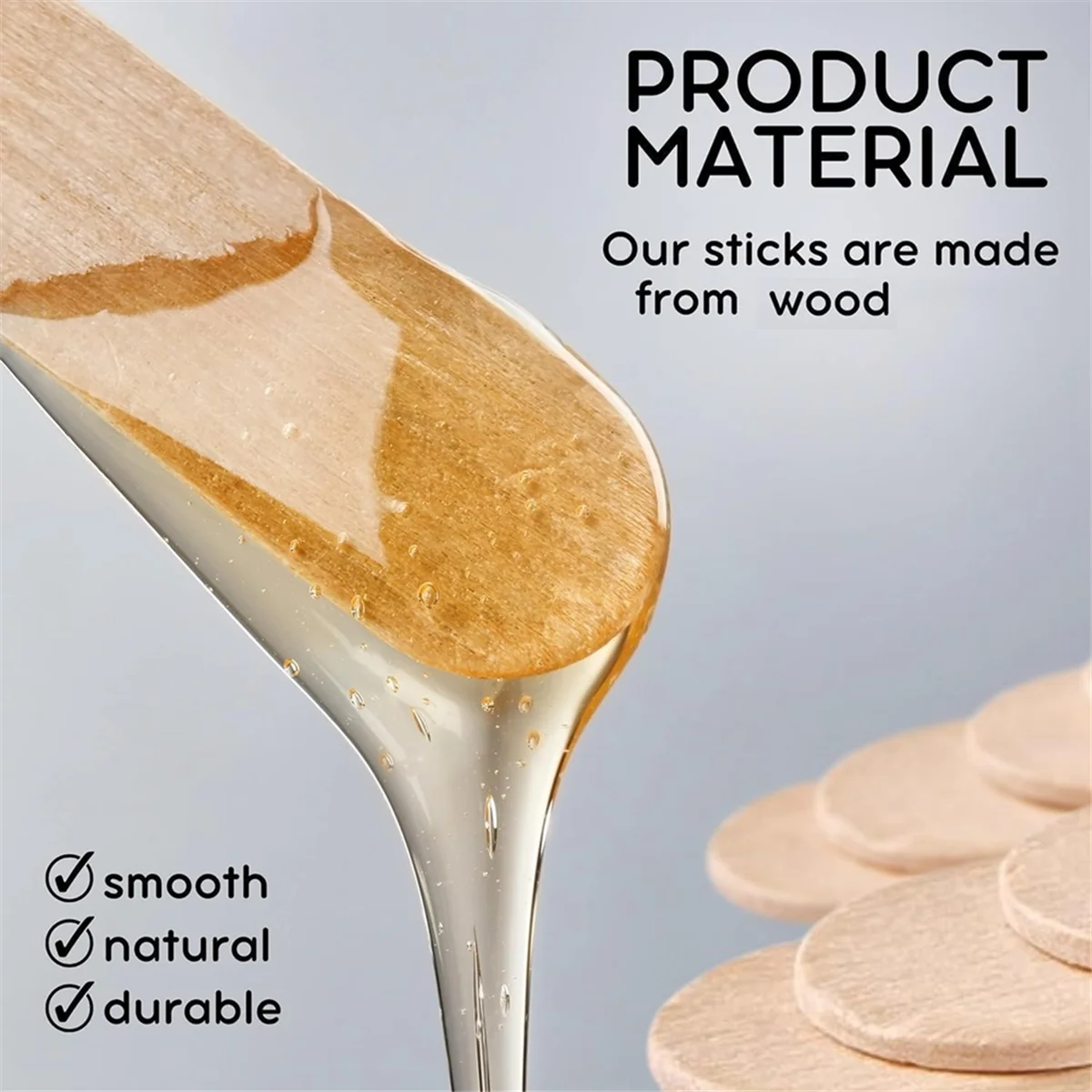 [100 unidades] palitos de paletas de paletas multiusos de madera de 3,6 pulgadas, manualidades, helado, cera, encerado, palitos de madera para depresor de lengua