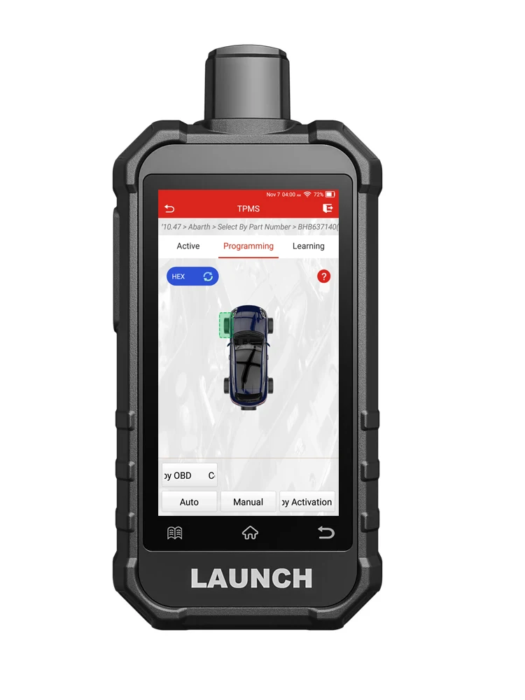 LAUNCH X431 Creader TPMS 5011 V2 Reifendruckkontrollsensor-Scanner unterstützt alle aktiven 315MHz 433MHz Sensoren mit 12 Reset-Servicefunktionen.
