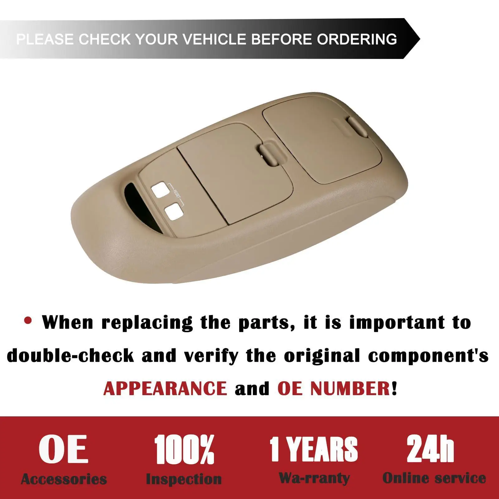 

Overhead Console Assembly Portable 2C3Z-7811586-bab Compatible for 550 F550