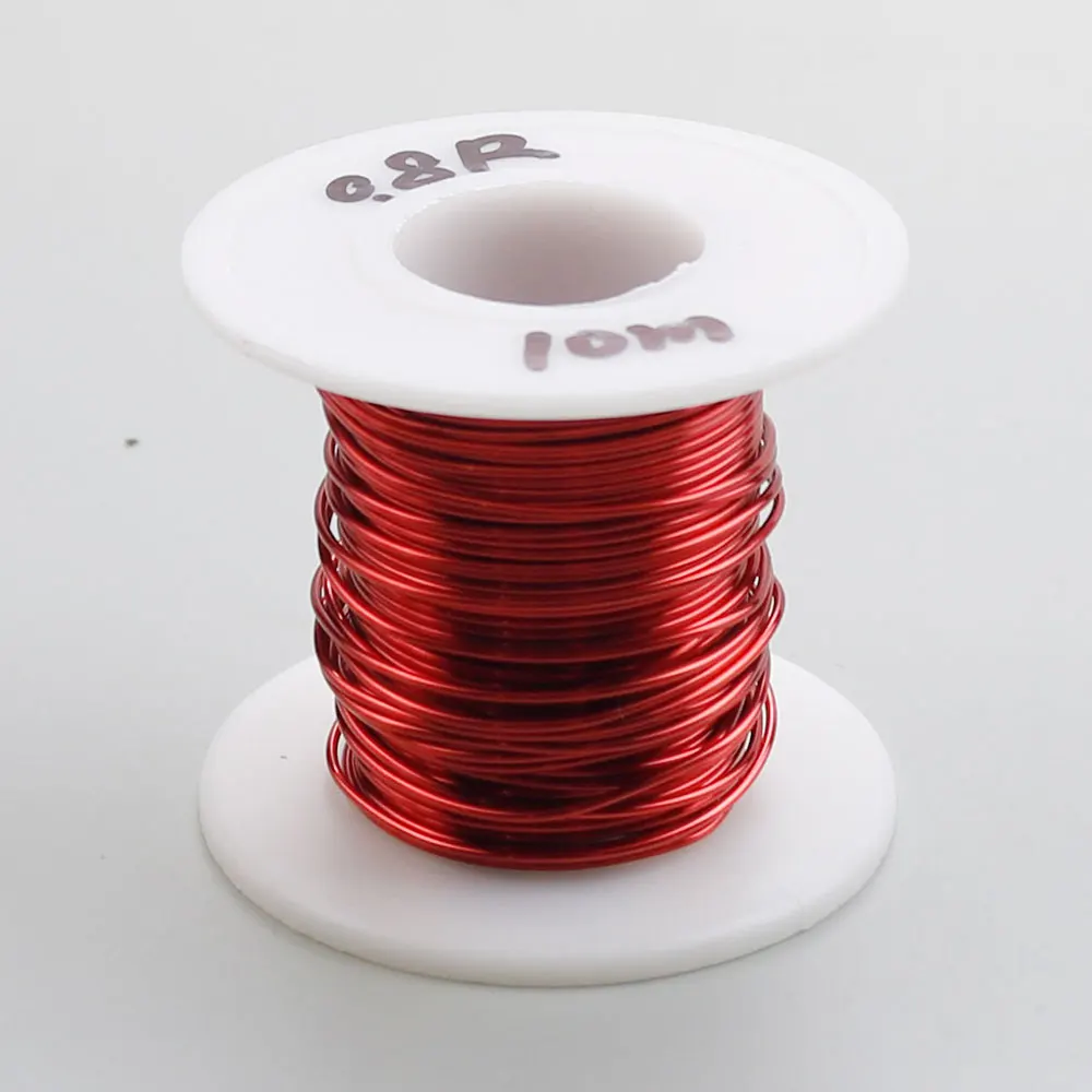 0,5 mm / 0,6 mm / 0,7 mm / 0,8 mm / 1,0 mm QA-155 Czerwony poliuretanowy drut emaliowany, emaliowany miedziany okrągły drut uzwojeniowy 10M — zdjęcie 7