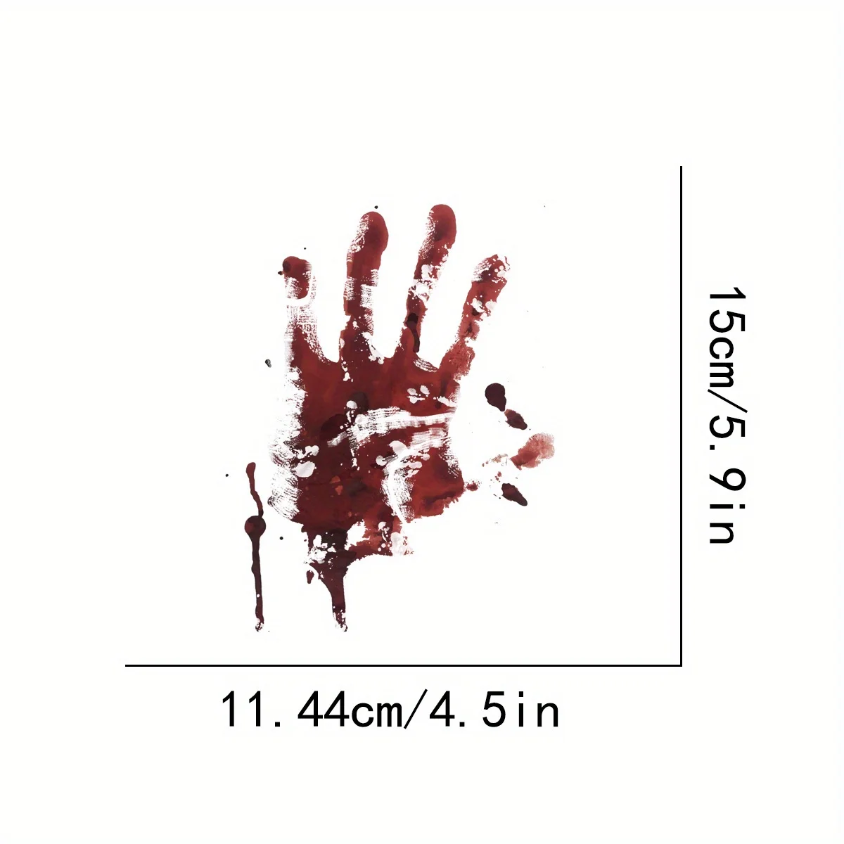 1Pc Spooky Bloody Handprint 2D Flat Vinyl Sticker, Horror Decor Decal for Car Truck Motorcycle Water Bottle Laptop Luggage