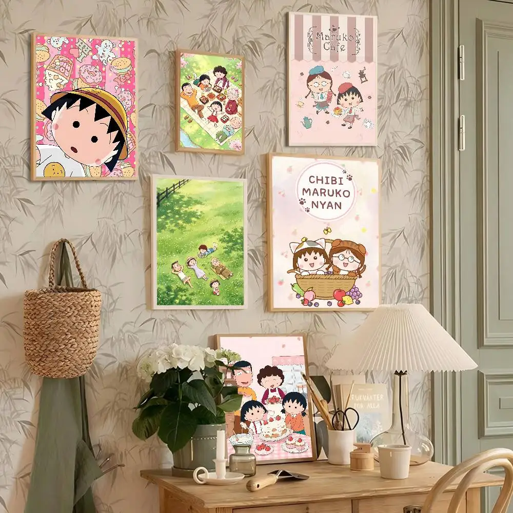 Cartoon Chibi Maruko Chan Classic Vintage Posters HD Quality Wall Art Retro Posters for Home Room Wall Decor