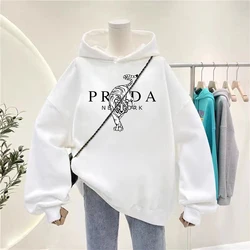 Women's Classic Drawstring Hoodies Graphic Printed Hooded Sweatshirt Harajuku Y2K Casual Sportswear Woman Trendy Outerwear