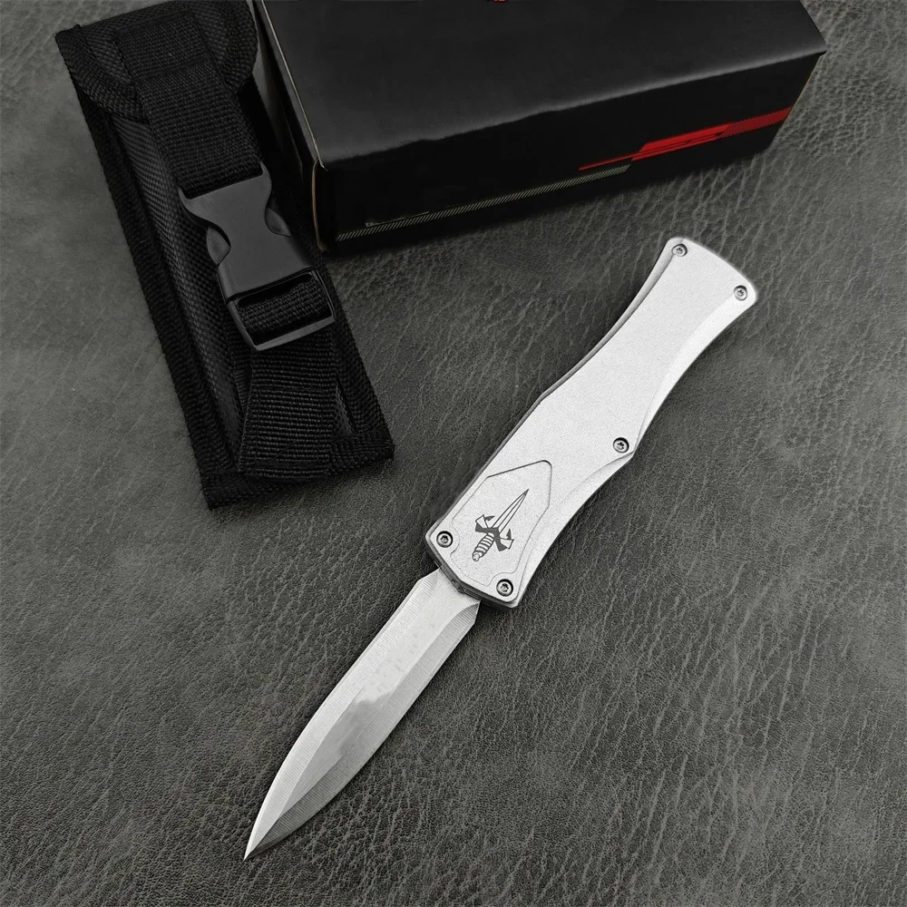 Utility MICR Hera Tactical Knife 440C Blade White Zinc Alloy Handle Outdoor Hunting Folding Knife EDC Pocket Knife Safety Tools