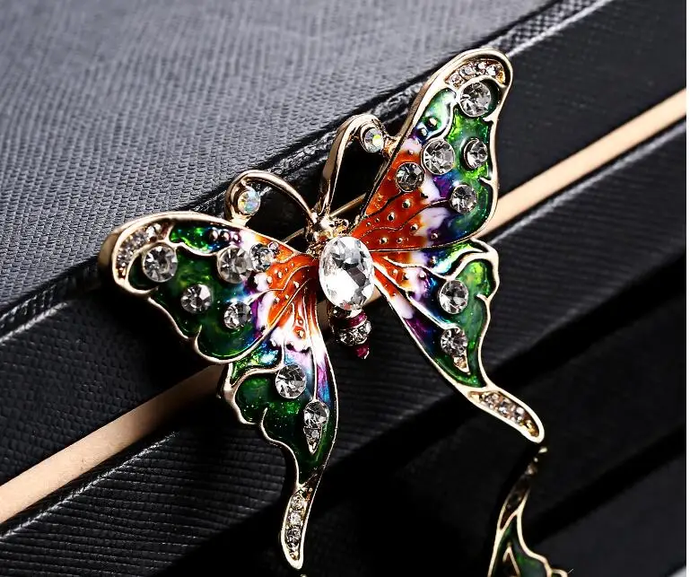 Европейская и американская мода, оригинальная брошь в виде бабочки, растения, противоскользящая булавка с цветком, изысканный корсаж