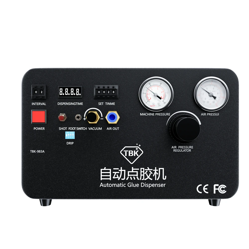 TBK-983A موزع الغراء الأوتوماتيكي المدمج في ضاغط الهواء الصامت للغاية لإصلاح الهاتف المحمول قوس نازف الغراء #2