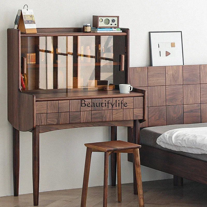 

01North American black walnut dresser solid wood simple modern cherry wood