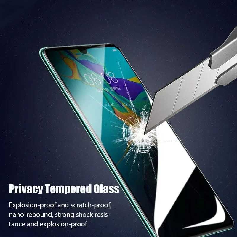 2Pcs Anti Spy Tempered Glass For Huawei P30 40 20 50 Pro Lite Screen Protector On Huawei P Smart 2019 S Mate 30 20 40 Pro Glass