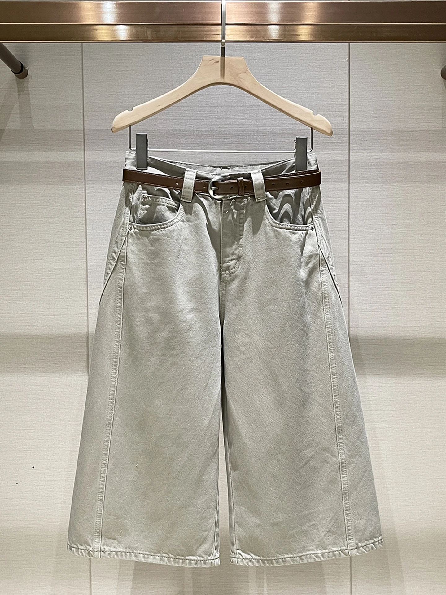 

High Waist Wide Leg Denim Pants Women's Design Sensation Spring New Sle Retro Sixteen Jeans Pants American Retro Sle