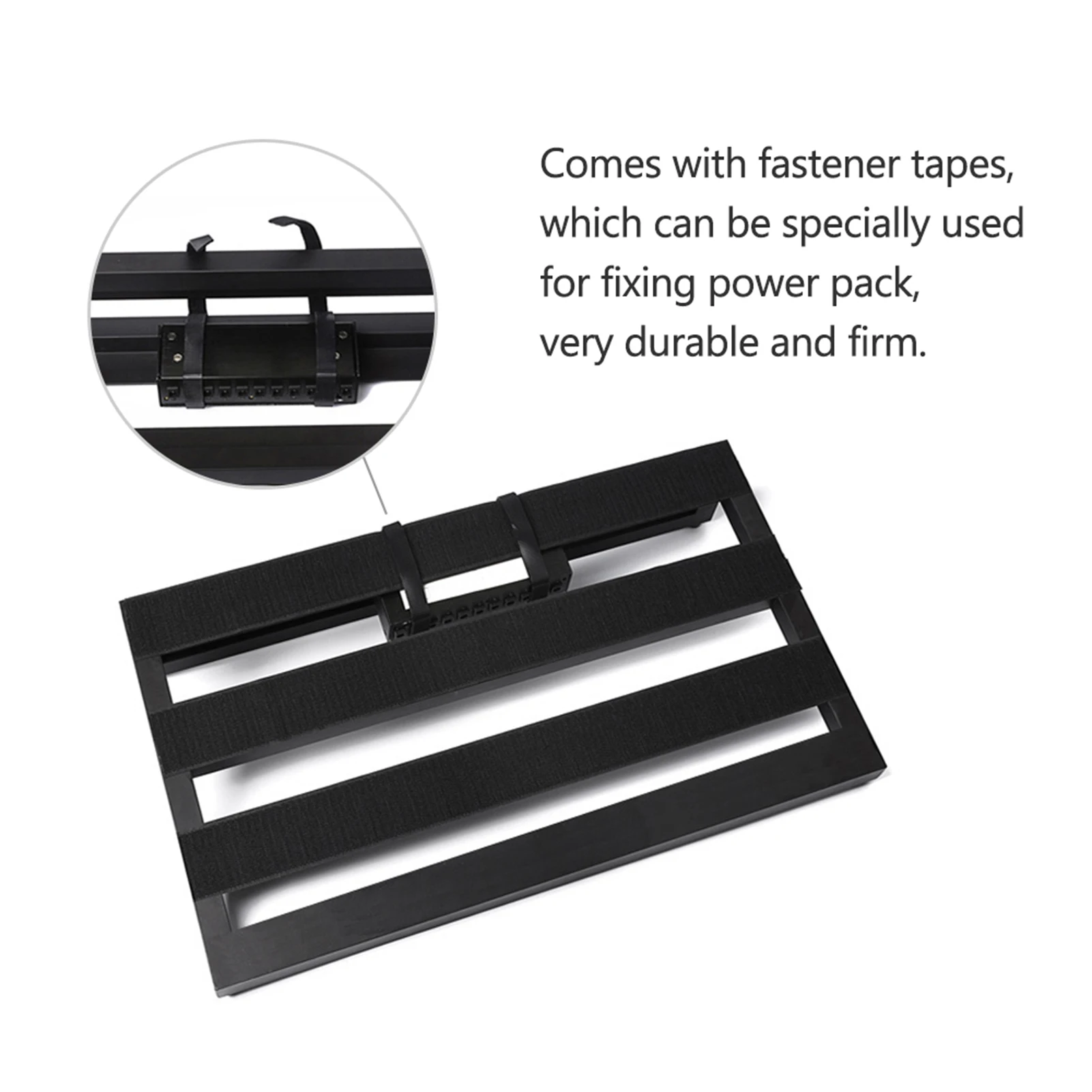 Pedaleira de Alumínio Grande para Guitarra, Placa de Efeitos de Alumínio 19,7×11 Polegadas com Bolsa de Transporte