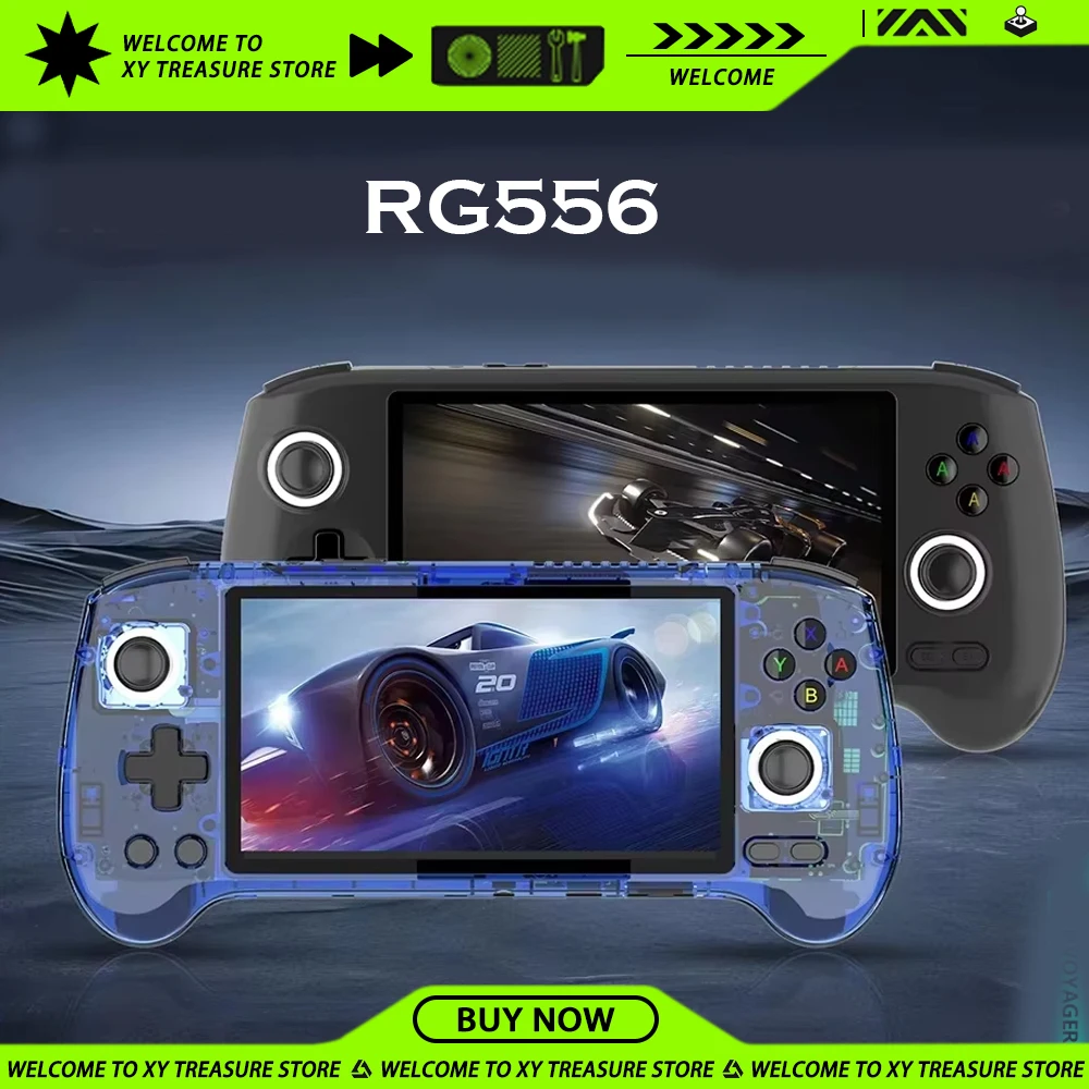 ANBERNIC RG556 Handheld Game Console Bluetooth Double Speakers Unisoc T820 Processor Ergonomics Retro Palm Game Machine