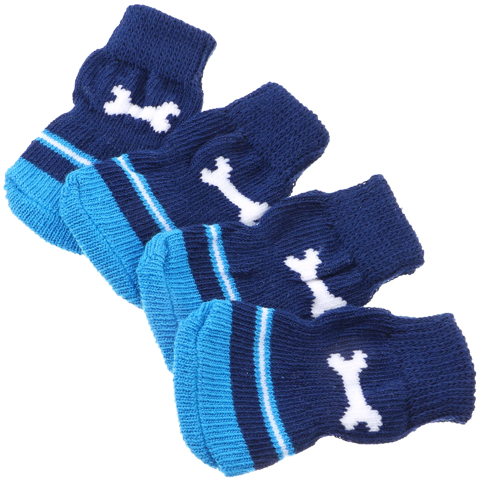 

2Pairs Cotton Dog Socks Small Size Anti-Slip Paw Protectors Winter Wear-Resistant Breathable Puppy Supplies Comfortable Fit