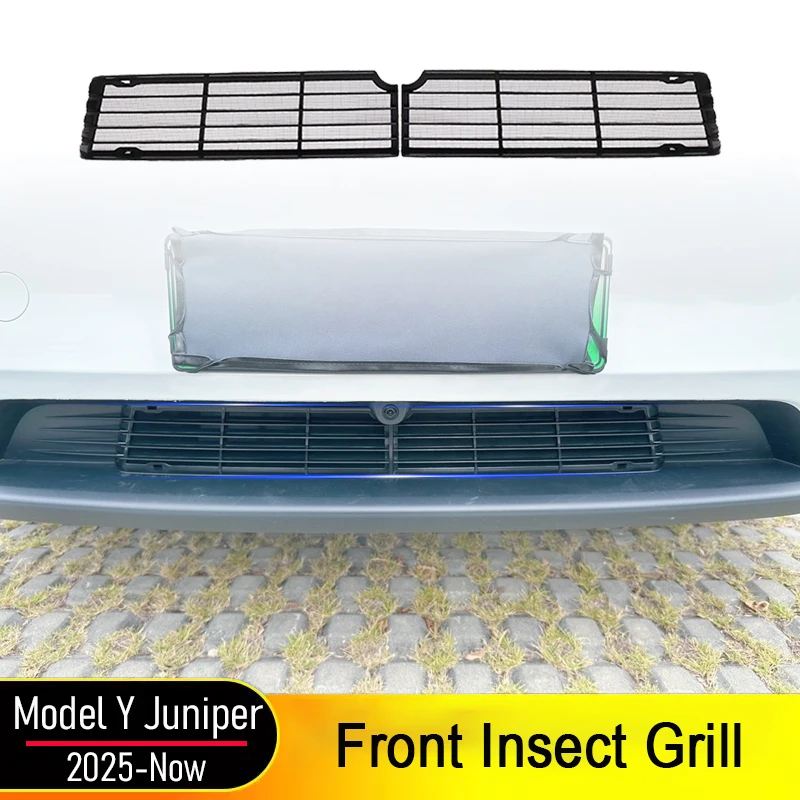 

For Tesla Model Y Juniper 2025 Anti-insect Front Grill Guard Grille Inserts Mesh Launch Air Inlet Vent Cover Bumper Accessory