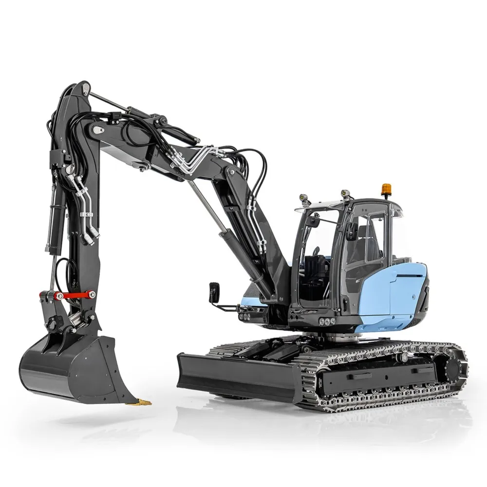 1/14 Metal LESU MC15 Radio Control Hydraulic Excavator Shell 4 Arms RC Digger 9 Ways Dual Pumps Light Sound Truck Machine Toy