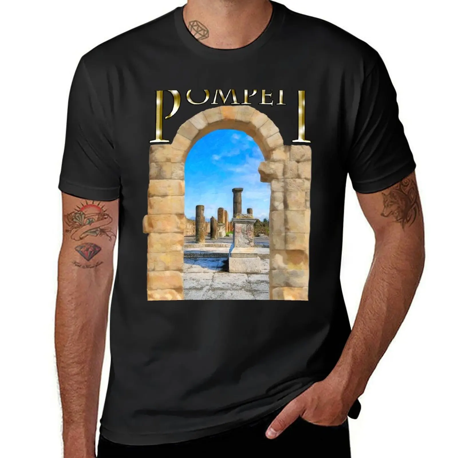 The Ruins Of Ancient Pompeii T-Shirt korean fashion funnys plain sweat plain black t shirts men