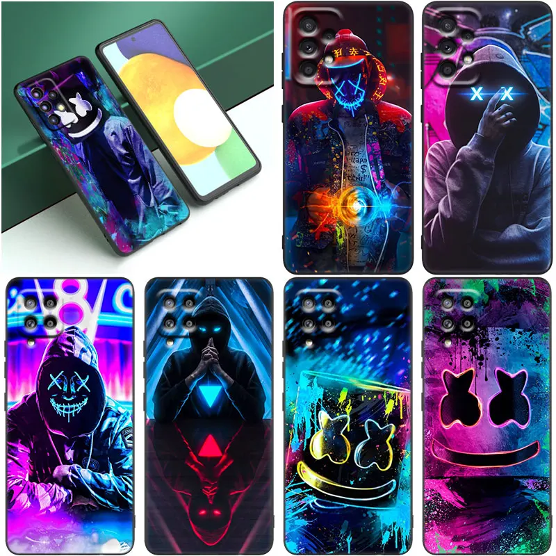 Street Brand Boy Girls Black Case For Samsung Galaxy A53 A52S A73 A12 A13 A72 A32 A33 A22 A23 5G A21S A31 A50 A51 A70 A71 Cover