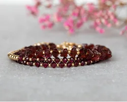 Garnet bracelet January birthstone bracelet