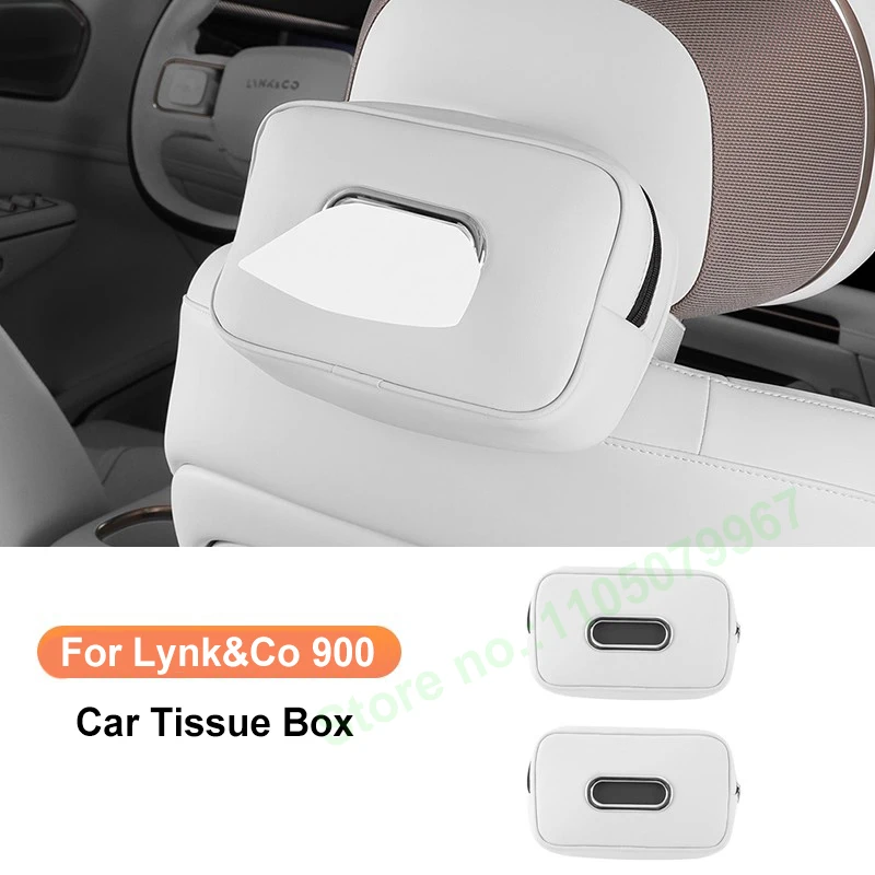 

For Lynk & Co 900 Car Tissue Box Seat Backrest Pumping Box Car Tissue Storage Bag Interior Accessories