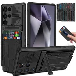 Case For Samsung S24 S23 S22 S25 S20 FE Ultra Plus A55 A56 Wallet With Credit Card Stand Kickstand Slim Rugged Shockproof Cover