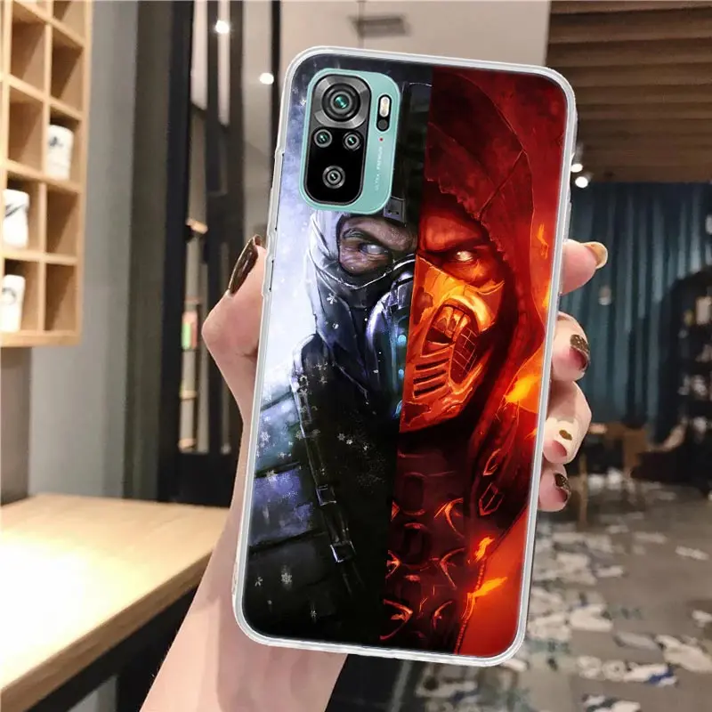 Mortal Kombat Soft Phone Case For Xiaomi Redmi Note 12 12S 13 11 11S 10 Pro 10S 11T 9 9S 8T 8 11E Plus 7 Pattern Cover Case For 